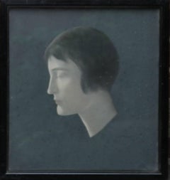 Portrait of a Lady - British thirties Art Deco female portrait Jewish artist