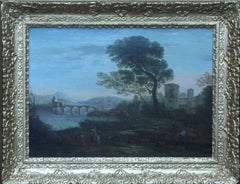 Classical Landscape - Flemish art 18th century landscape oil painting