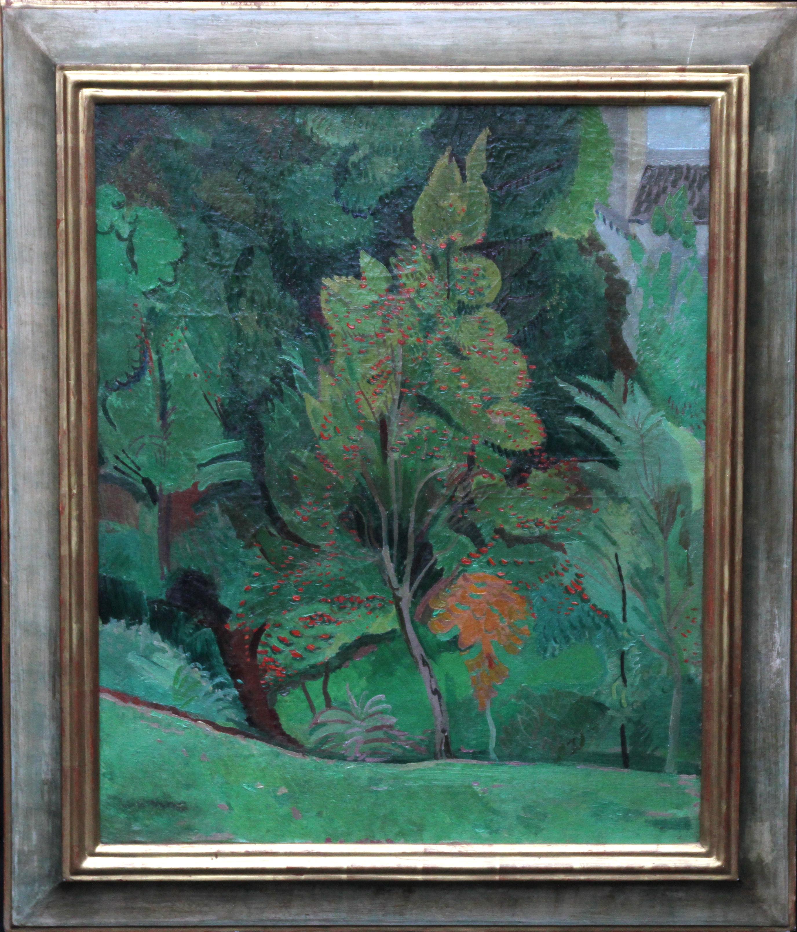 Duncan Grant (circle) Landscape Painting - Trees - Post Impressionist 30's landscape oil painting British Modernist art