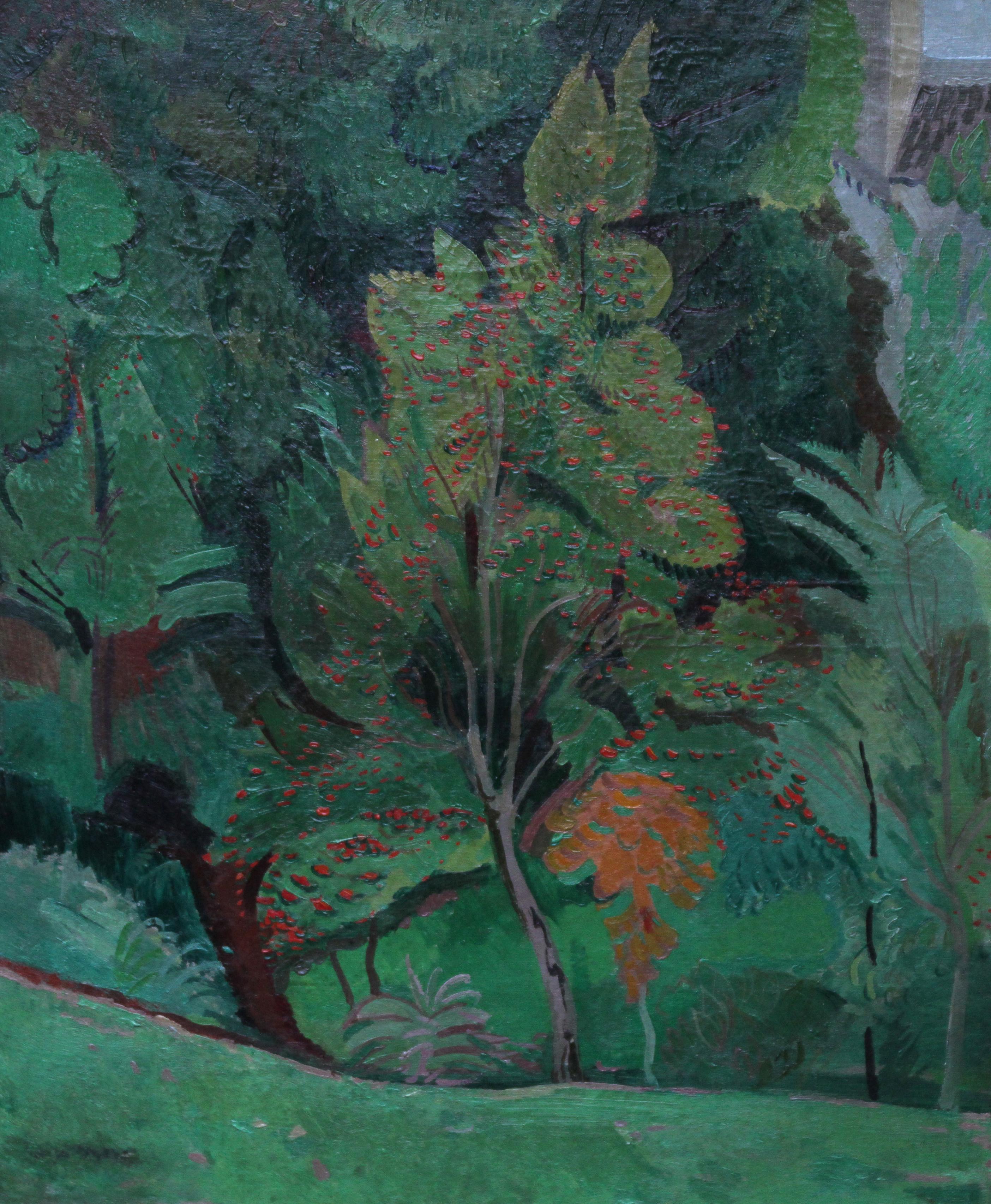 Trees – Postimpressionistisches Landschafts-Ölgemälde der 30er Jahre aus der britischen Moderne – Painting von Duncan Grant (circle)