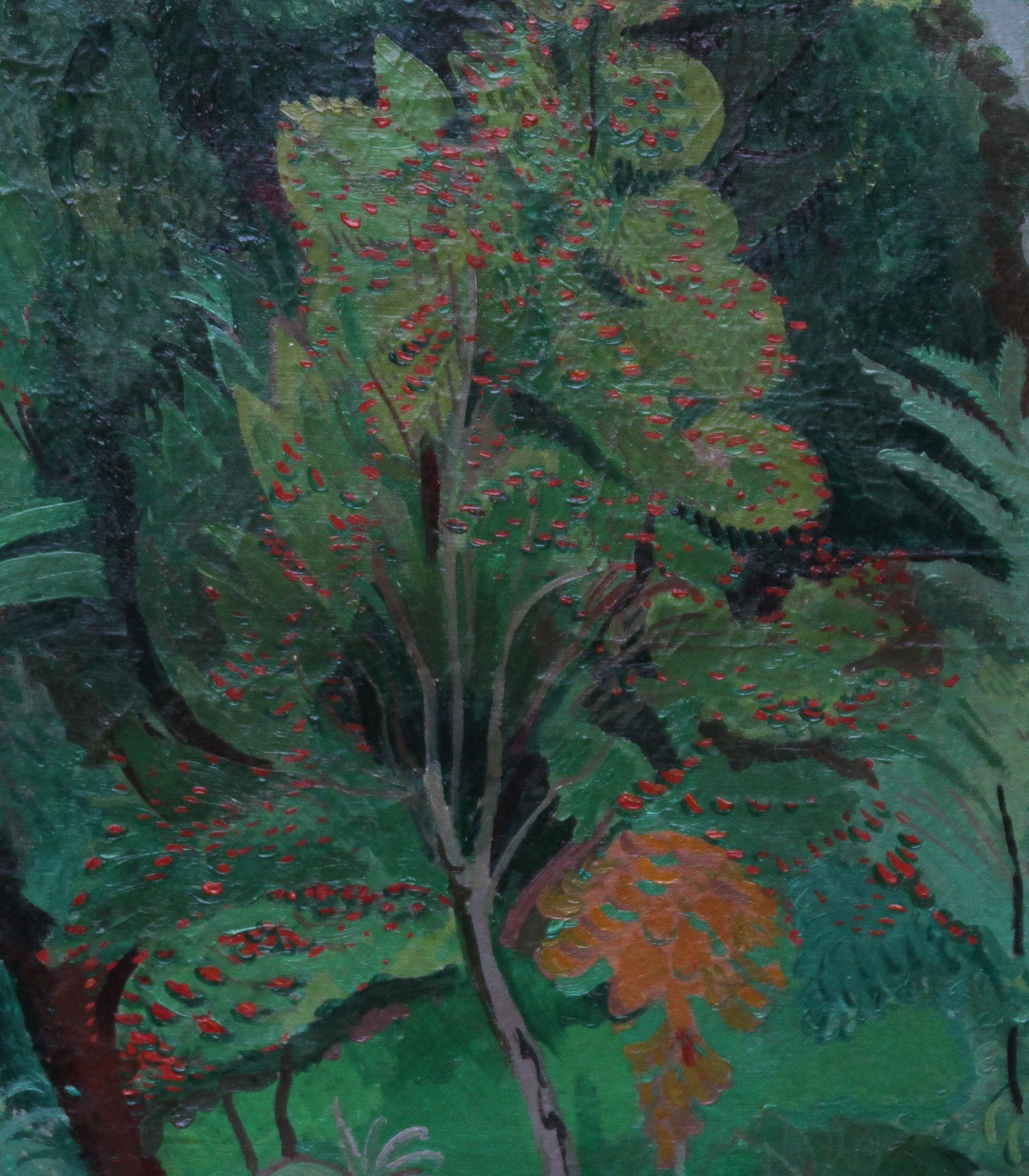 Trees – Postimpressionistisches Landschafts-Ölgemälde der 30er Jahre aus der britischen Moderne (Post-Impressionismus), Painting, von Duncan Grant (circle)