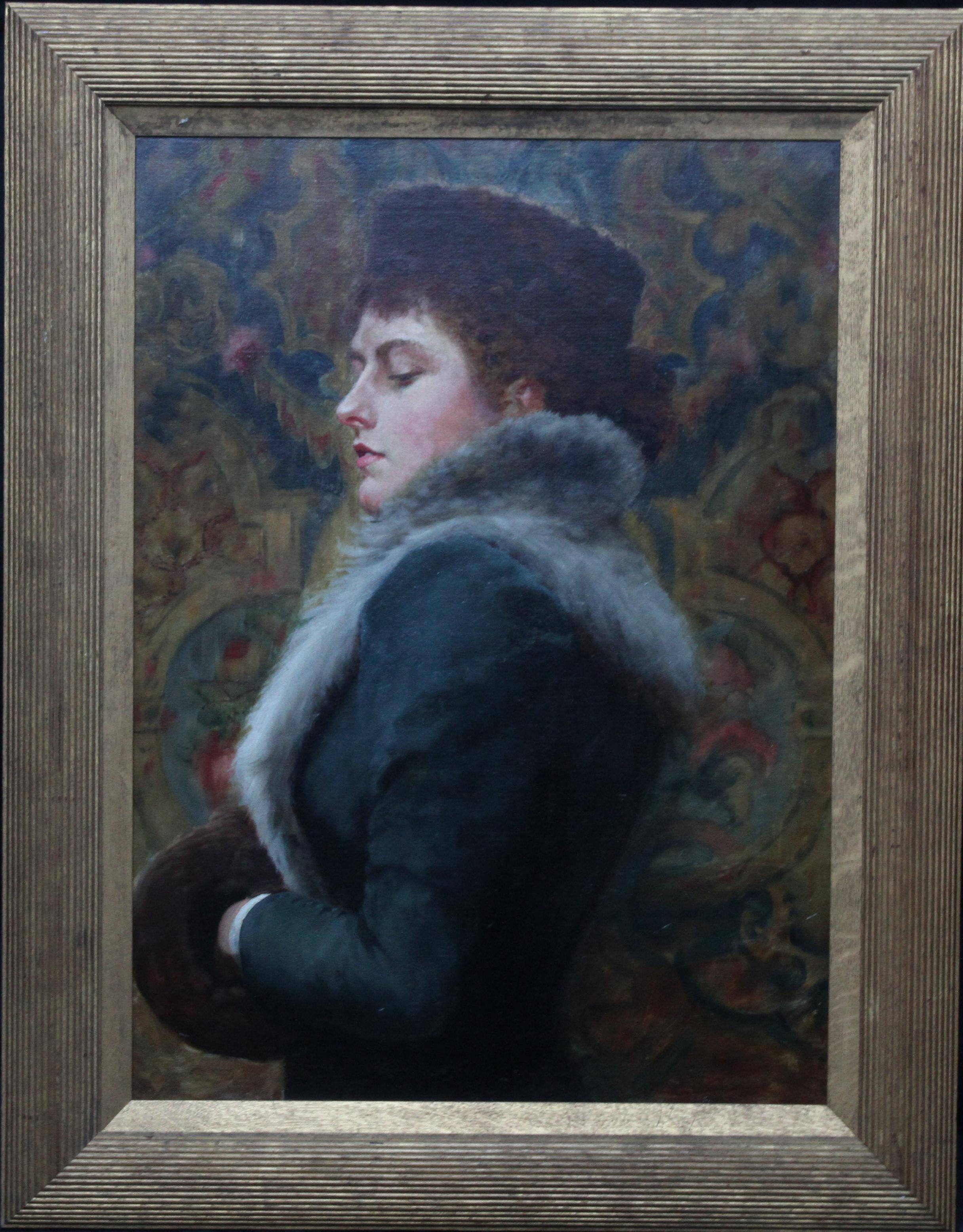 Portrait of Nora Palairet - British Victorian Pre-Raphaelite art oil painting 5