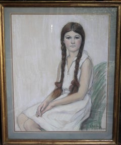 Irene Chisan Denbigh - Russian Art Deco female portrait drawing female artist