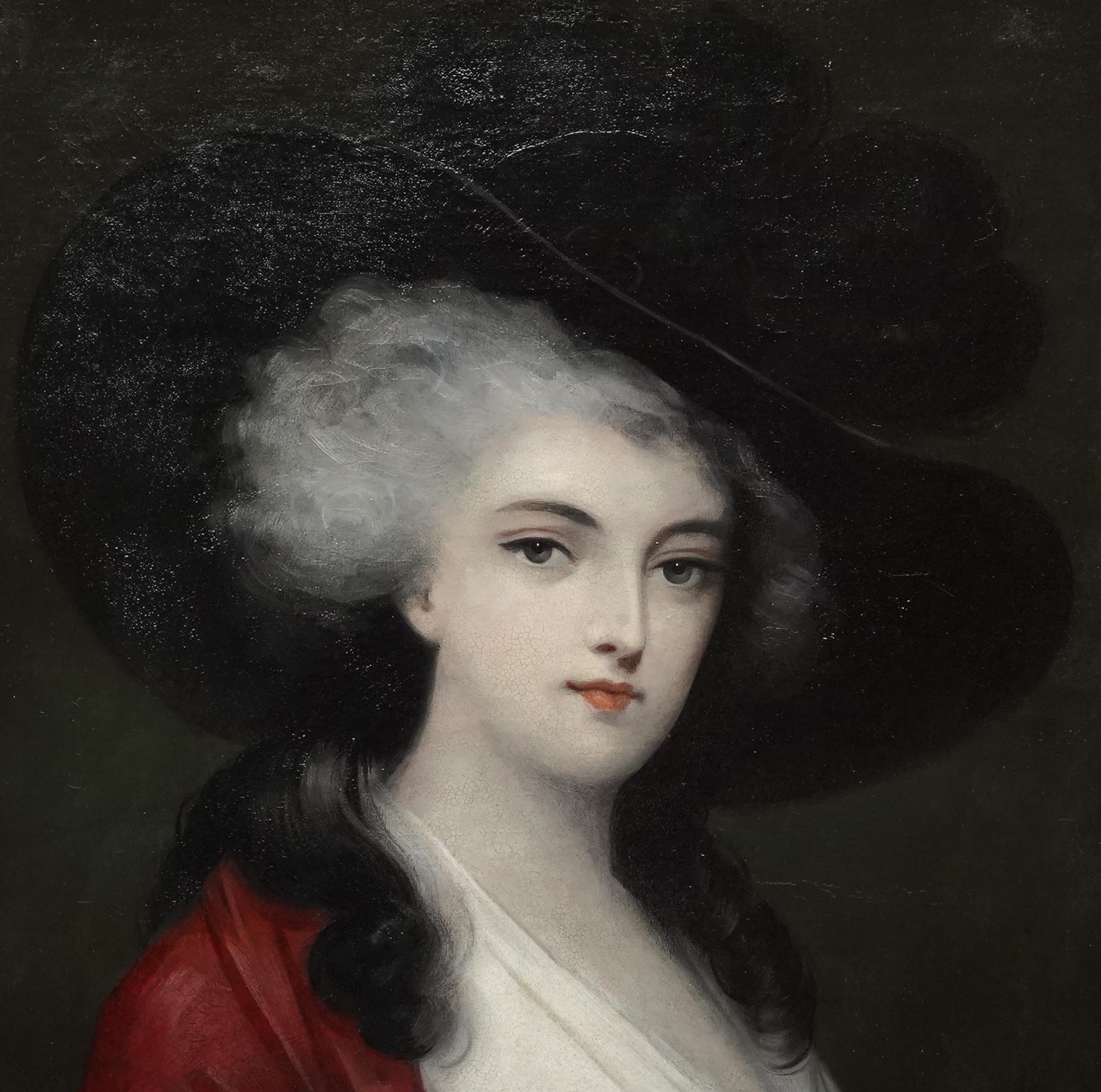 portrait of a lady in red