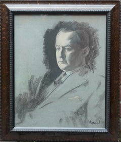 Portrait Sketch of George Hopkinson - British Jewish art 1920's male portrait 