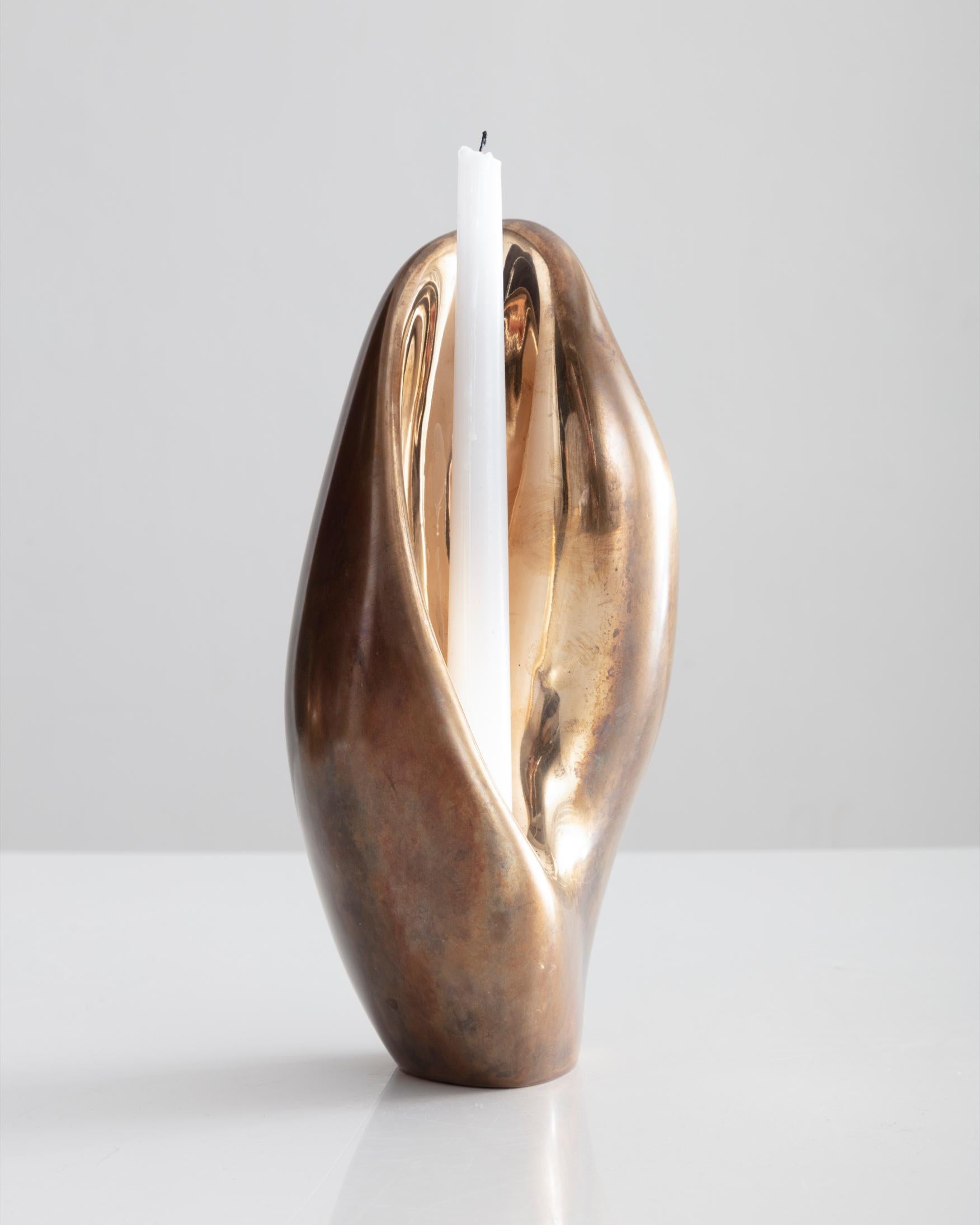 Rogan Gregory's deep connection to the earth and sea is the driving force behind his works. For his Cultured Commission, he has created a patinated and polished bronze candlestick holder in an edition of four. 

“I like to assimilate intimately with