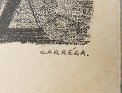 Lithograph by Nicolas Carrega Mid century