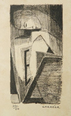 Lithograph by Nicolas Carrega Mid century