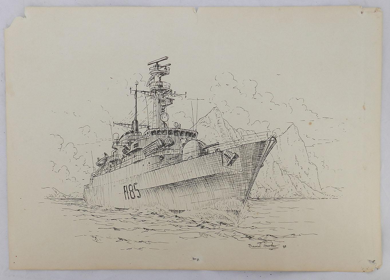 Pintura de barcos de guerra Tinta de David Hawker '80 en venta 2
