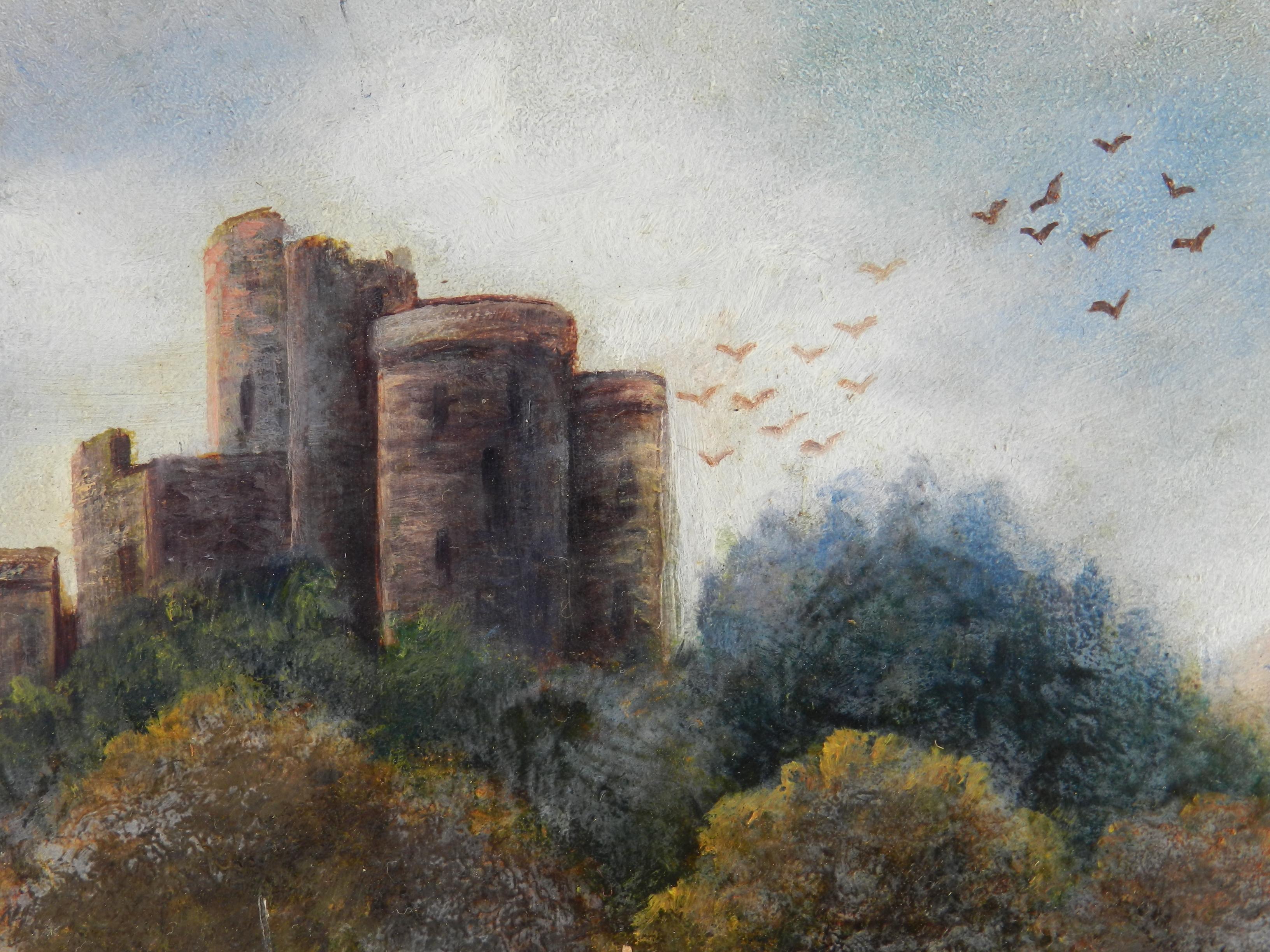 castle watercolor painting
