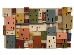 Colorful 3D Wall Art Town 
