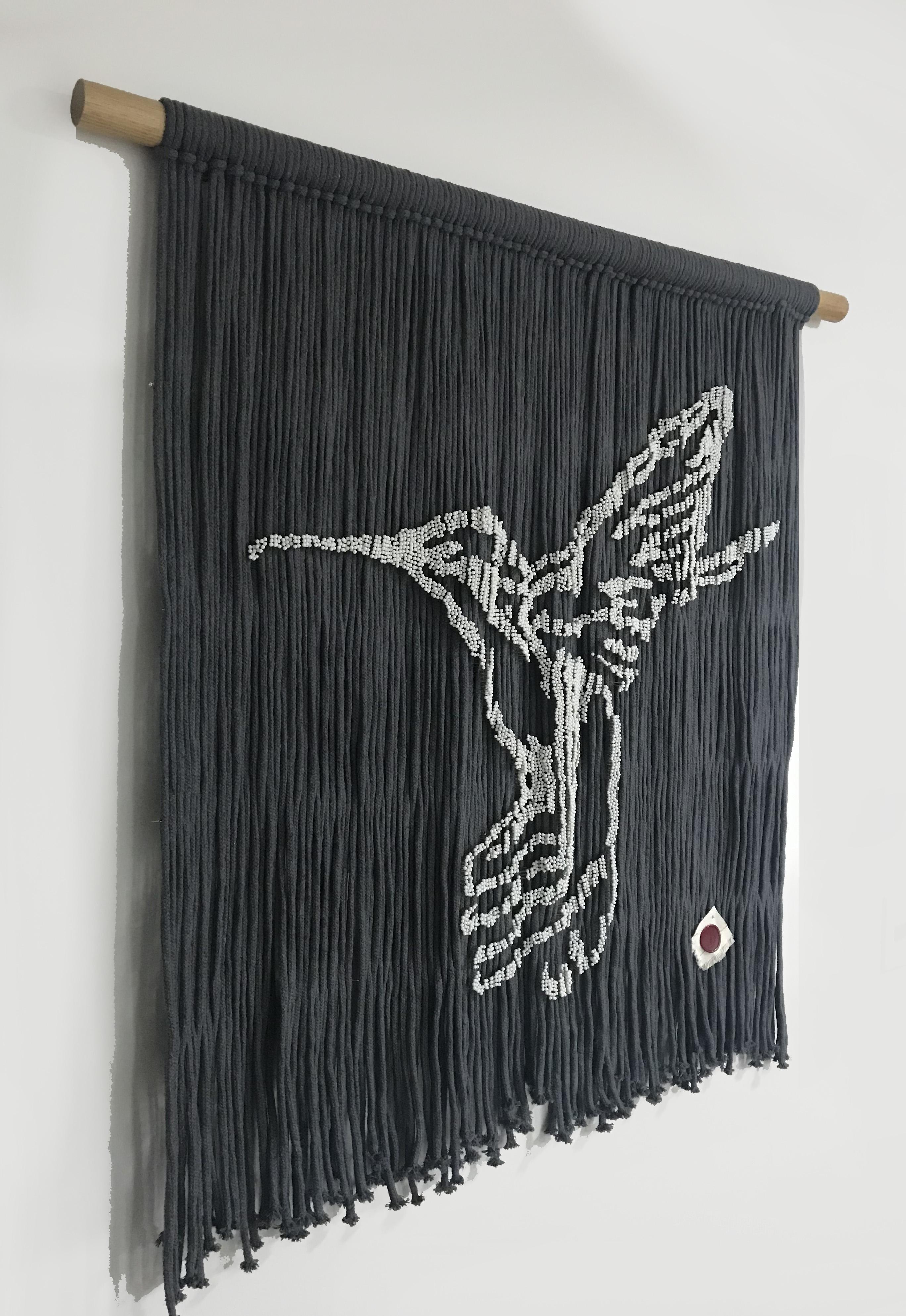 Beautiful Hanging Hummingbird made with Ropes and Pins For Sale 5