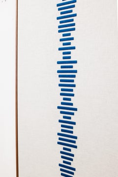 Beautiful Blue and Neutral Textile Art