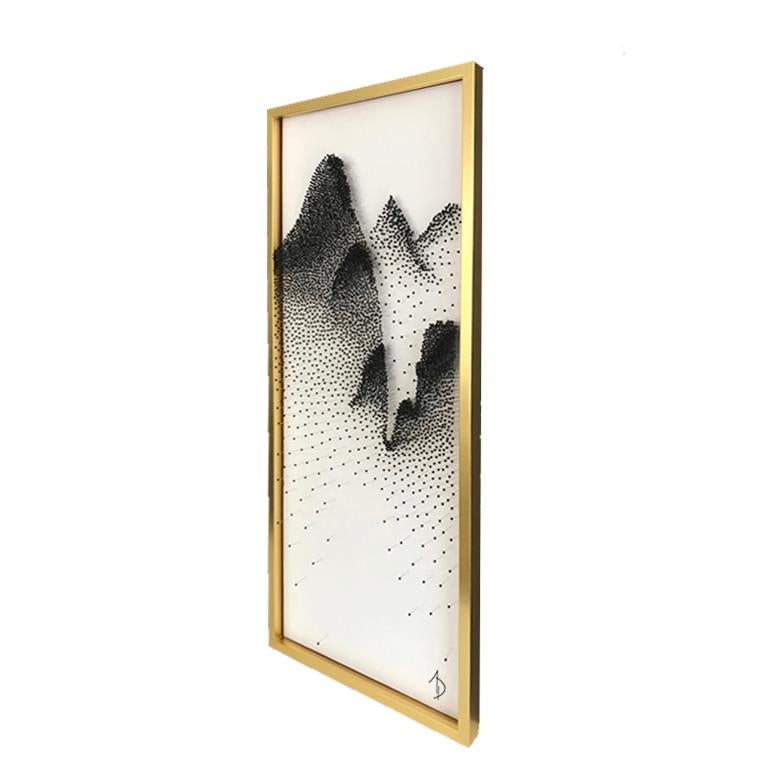Bellissime montagne astratte su tela unica - Art Astratto di Arozarena De La Fuente