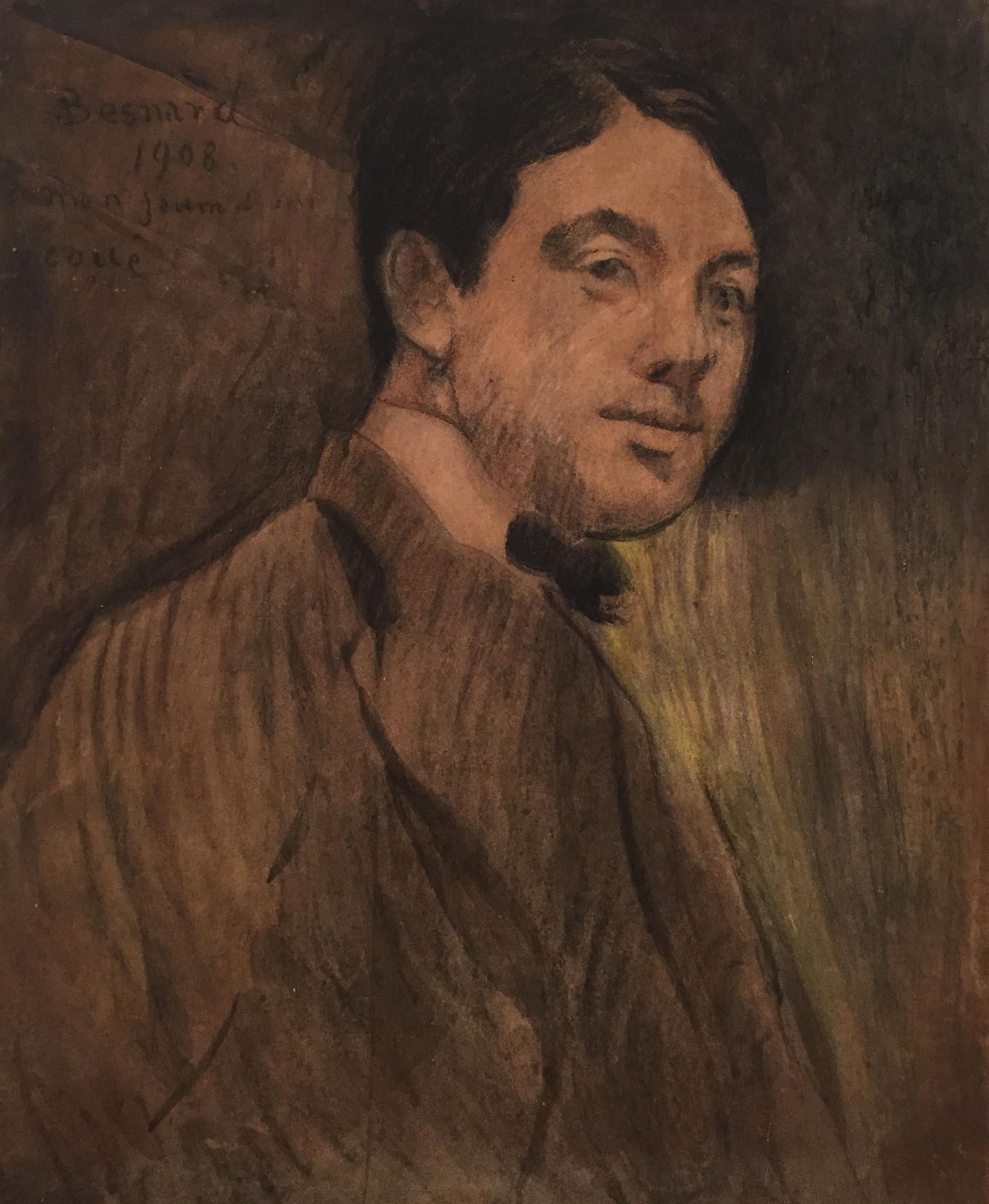 Paul-Albert Besnard (1849-1934) Portrait de jeune, 1908, crayon on cardboard, signed, dated and dedicated top left.

SIZE: cm. 56.5 x 45.5 x 0.5 - SIZE WITH FRAME: cm. 68.5 x 57 x 3.5

Certificate of Authenticity:
Galleria