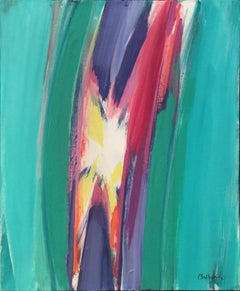 Claude Bellegarde 'Composition' 1962 Oil on Canvas Tachisme Modern Art Abstract