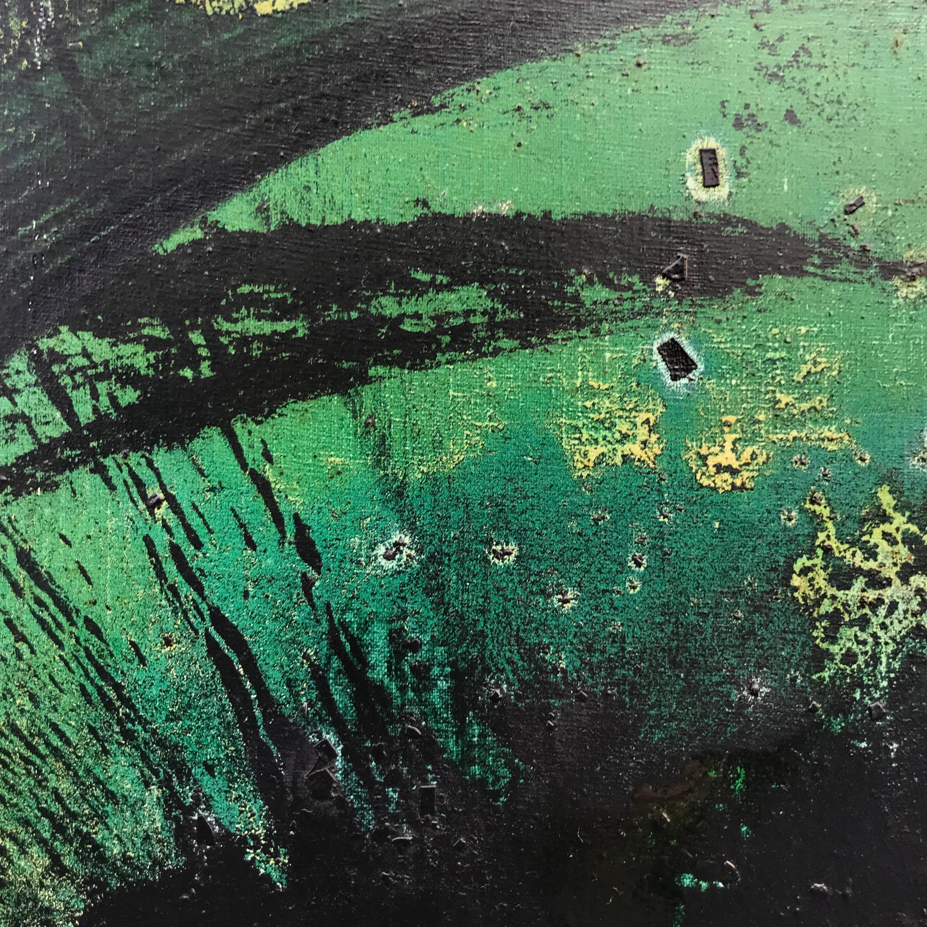  Abstraction 'Saturn's Approaching' 1969 by Renè Duvillier Oil Enamel on Canvas For Sale 4