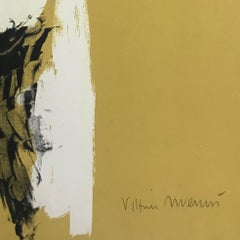 'Nude' 60's Litograph by Vittorio Tavernari Limited Edition Black White Ocra