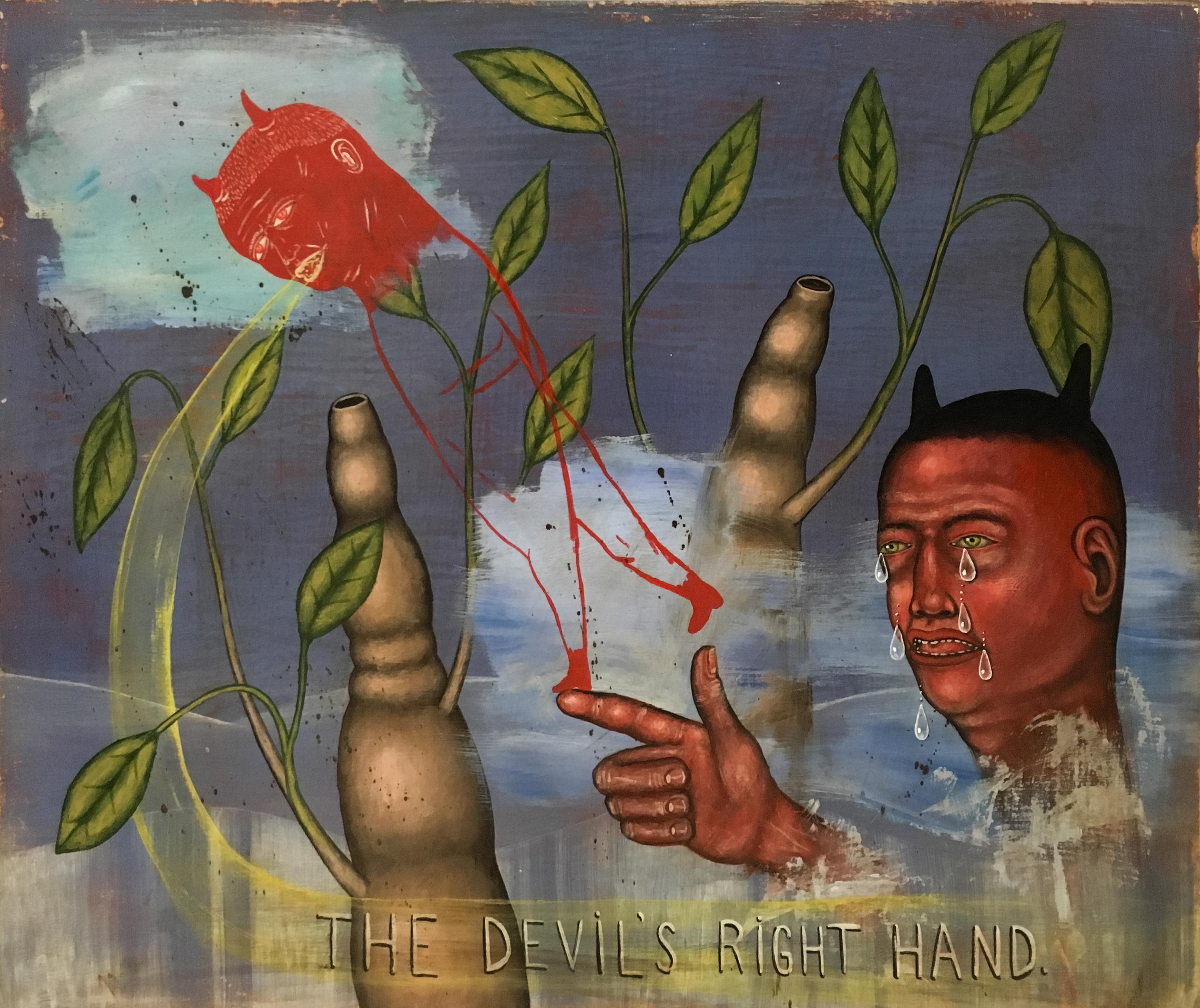 Peinture. La main droite du diable