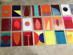 Pinturas sobre papel "Naturaleza-Universo-Herramienta" ( carpeta de 50 piezas)