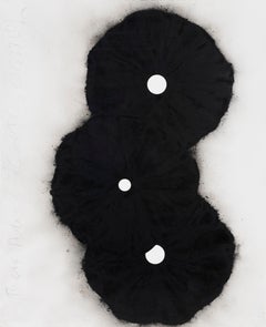 Donald Sultan (Abstract Drawings) - Three Black Flowers, 23 August 1995