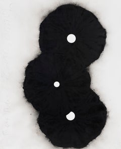 Donald Sultan (Abstract Drawings) - Three Black Flowers, 23 August 1995