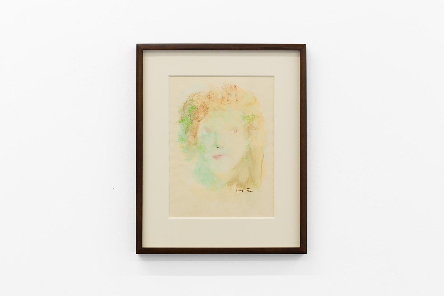 Blaues und grünes Gesicht (Visage Bleu et Vert) – Art von Leonor Fini