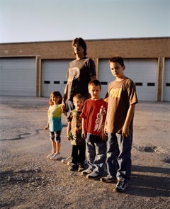 Omaha Sketchbook: Patrick with his Kids, Omaha, NE - Contemporary Photography
