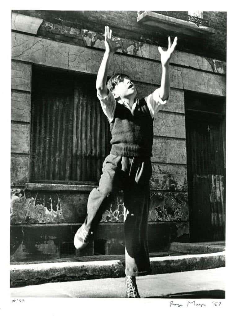 Footballer Reaching, Brindley Road, 1957 - Roger Mayne (Black and White)