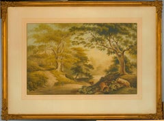 Attrib. to William Glover - 19th Century Watercolour, Deer in Epping Forest