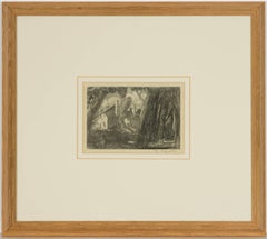 James Cowie RSA - 20th Century Scottish Graphite Drawing, County Houses Bothwell