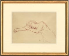 Bernard Dunstan RA RWA (1920-2017) Signed & Framed English Pastel, Woman Resting