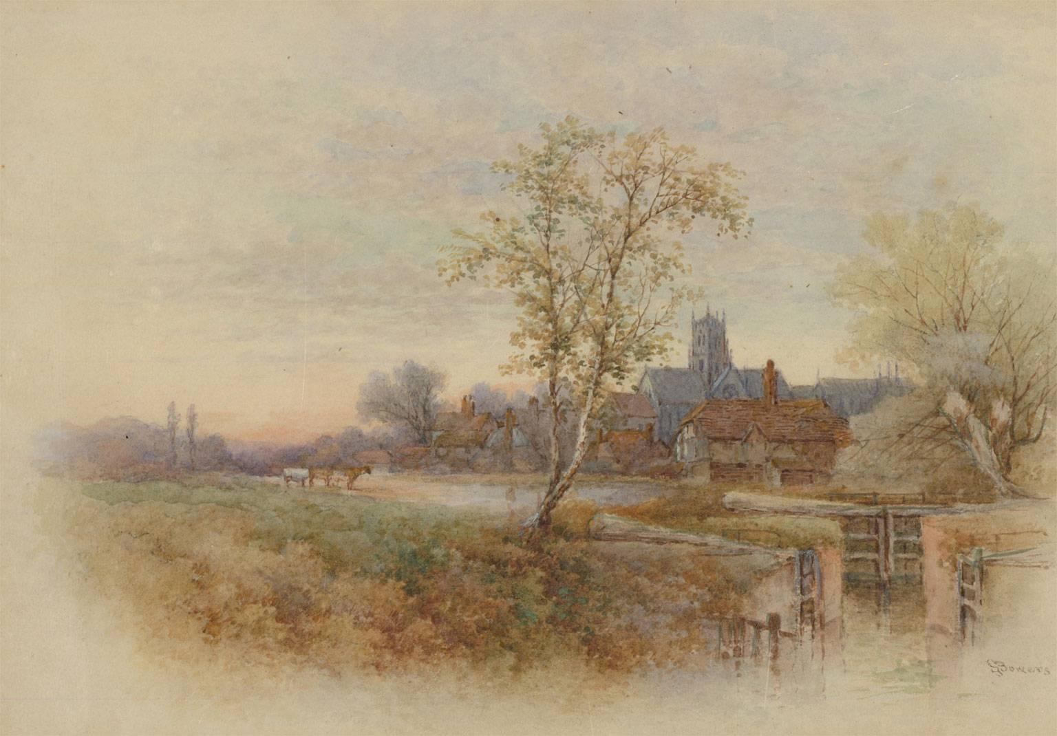 Stephen James Bowers (fl.1874-1892) - Two English Watercolours, Rural Landscapes 1