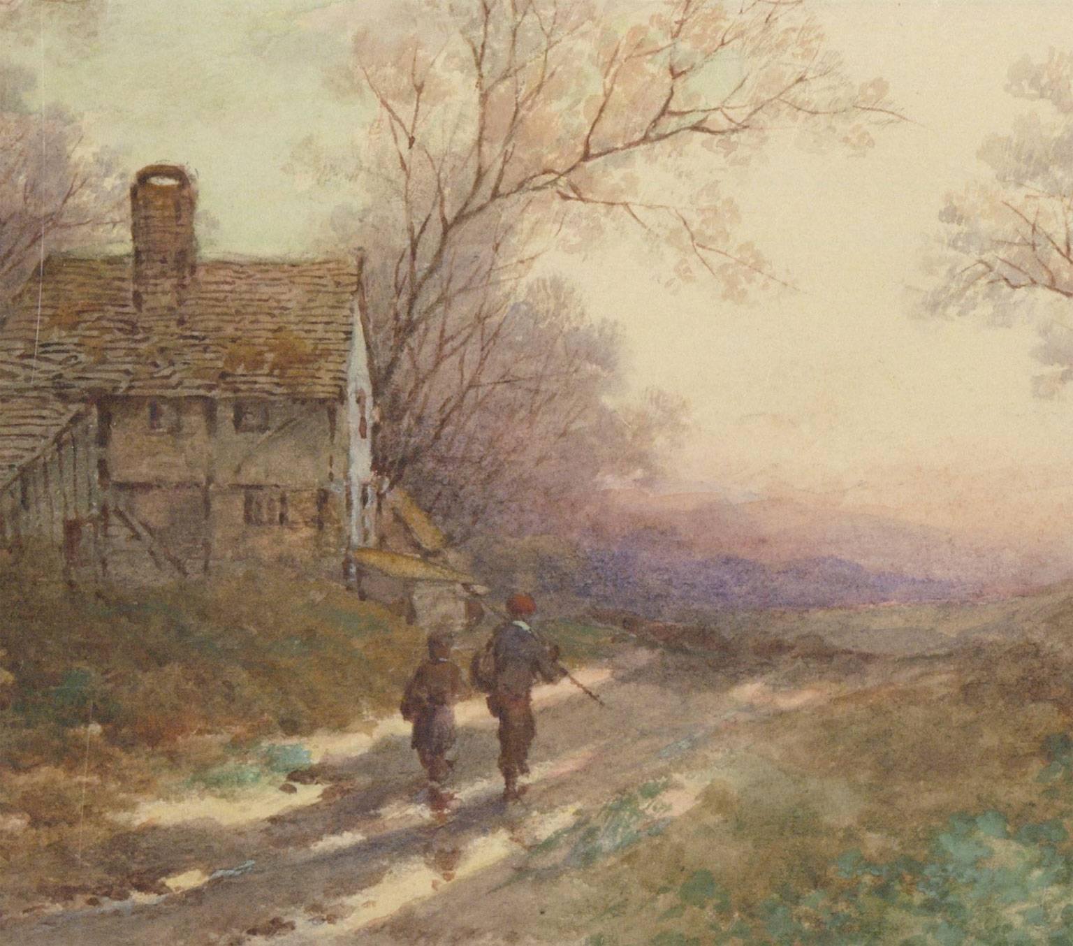 An excellent pair of late 19th century English watercolours by listed artist Stephen James Bowers. The delicate handling of the medium and romantic compositions are typical of Bowers' style, presenting a quaint vision of the English countryside.
