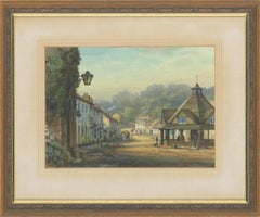 Stephen Thompson - circa 1978, A Pair of Watercolours, Views at Dunster, Exmoor