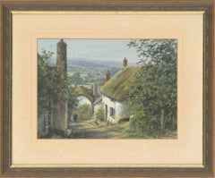 Stephen Thompson - circa 1978, A Pair of Watercolours, Views at Dunster, Exmoor