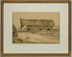 Antique Harry Morley RWS - Signed 1920 Welsh Watercolour, Tithe Barn, Wrexham
