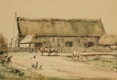 Harry Morley RWS - Signed 1920 Welsh Watercolour, Tithe Barn, Wrexham