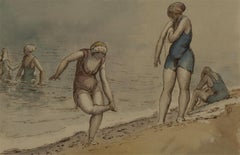 Harold Hope Read (1881-1959) - Framed & Signed Watercolour, Bathers