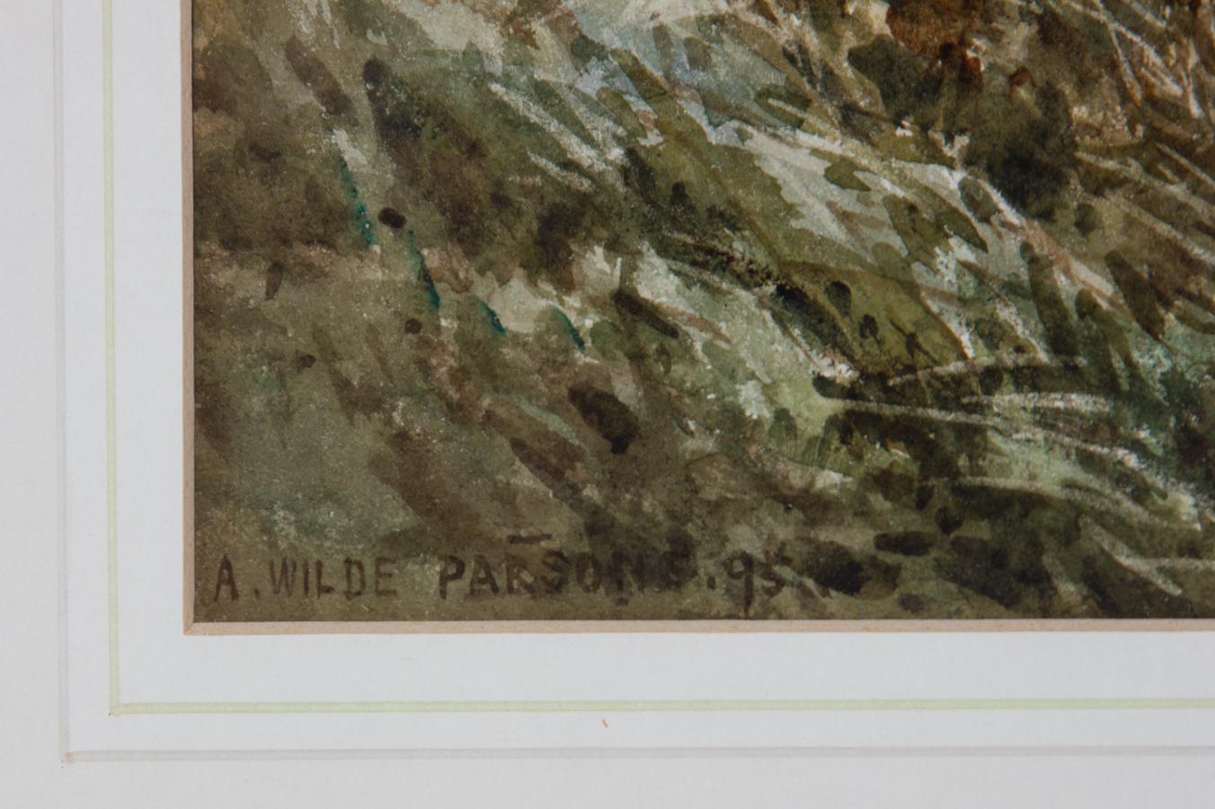 Arthur Wilde Parsons RA (1854-1931) - 1895 Watercolour, River Landscape 2