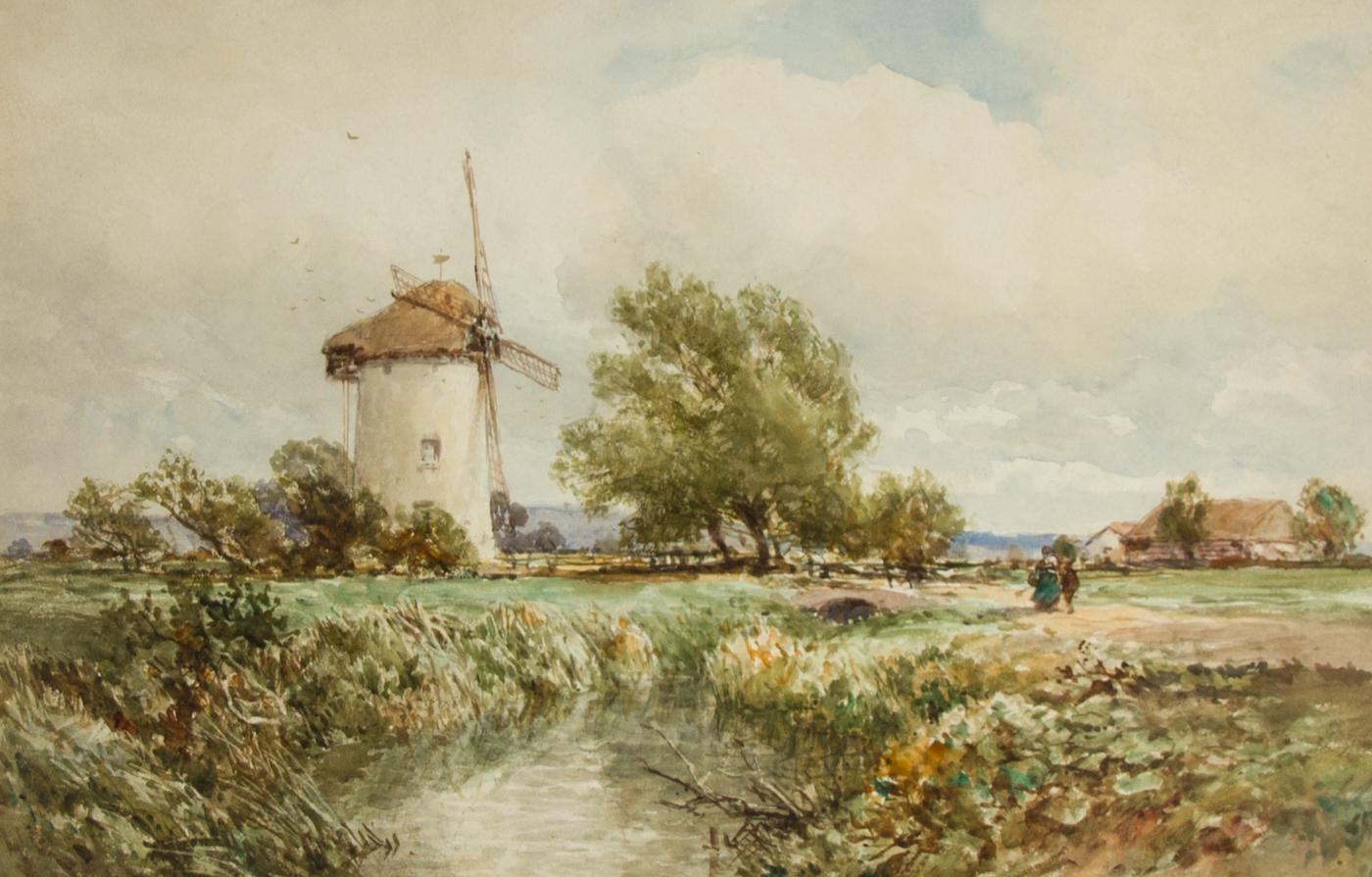 Arthur Wilde Parsons RA (1854-1931) - 1895 Watercolour, River Landscape 1