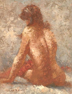 Donald Blagge Barton (1903-1990) - 20th Century English Oil, Seated Female Nude