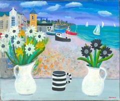 Alan Furneaux (b.1953) - Signed 2016 Oil, Aldeburgh Beach