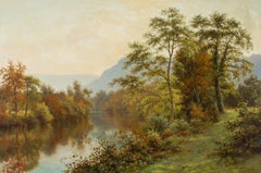 Thomas Spinks (act. 1872-1910) - Very Fine 1901 Oil, A Peaceful Landscape