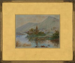 Thomas Edwin Mostyn (1864-1930) - c.1883 English Watercolour, River Landscape