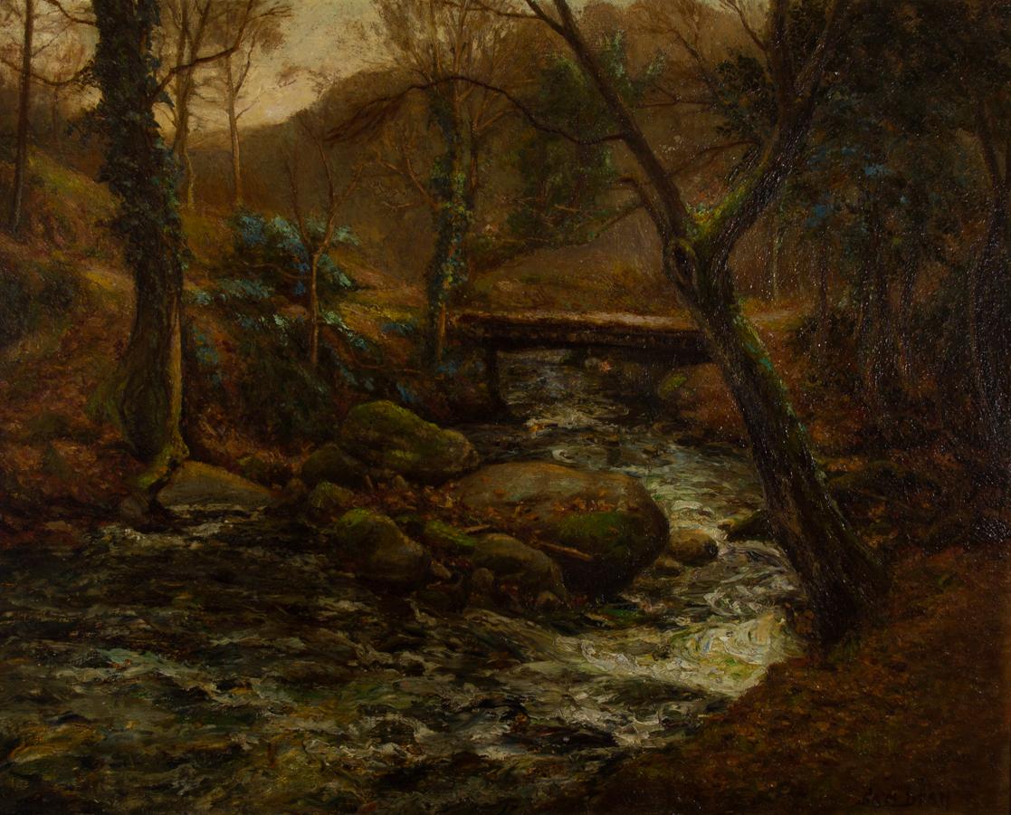 Samuel Dean (fl.1895-1938) - Late 19th Century Oil, Autumnal River Landscape - Painting by Unknown