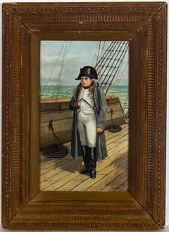 W. Cornwall - Framed Late 19th Century Oil, Napoleon On Board The Northumberland