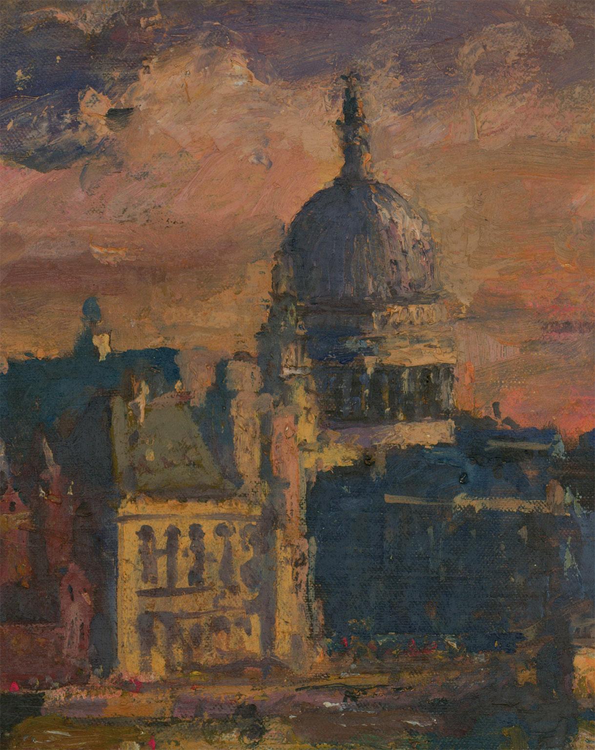Ronald Olley (b.1923) - 2006 Oil, St. Paul's Cathedral, London 3