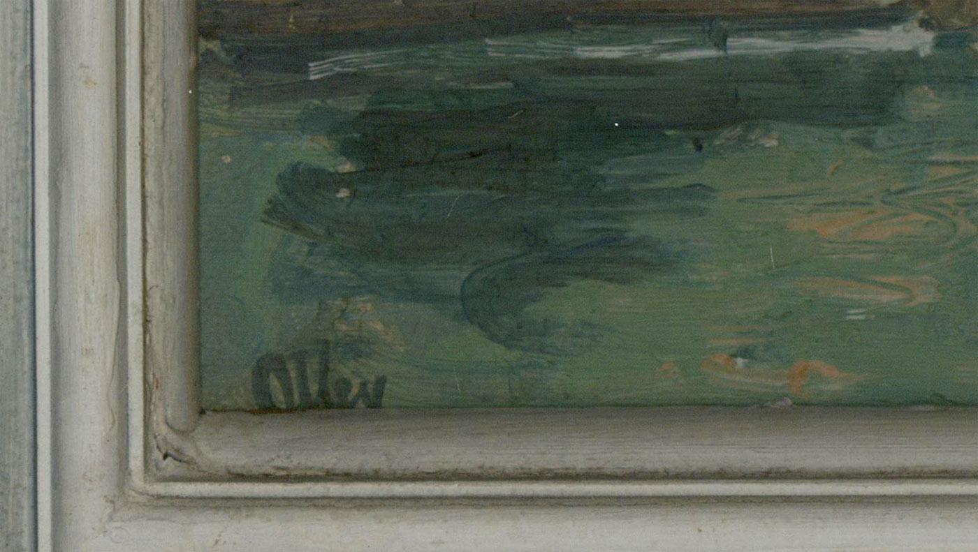 Ronald Olley (b.1923) - Fine c. 2000 Oil, Pont des Arts, Paris 2