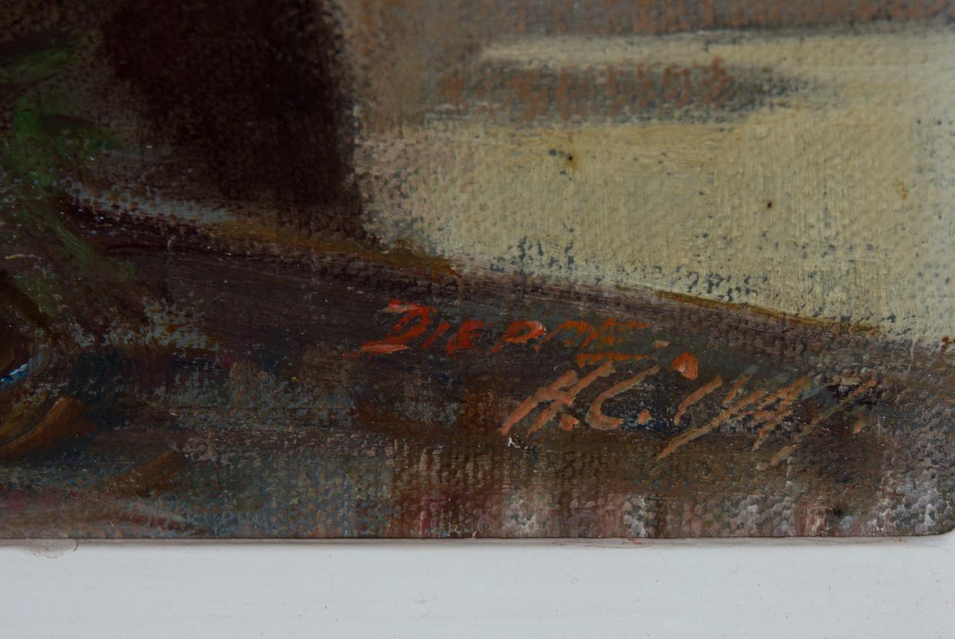 Henry Camp - Signed & Framed 1947 Oil, Scene at Dieppe 2